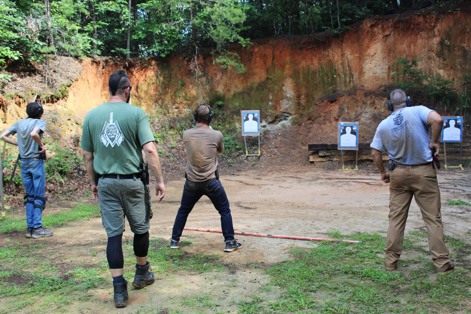 Students training at an Israeli Combat Weapons workshop